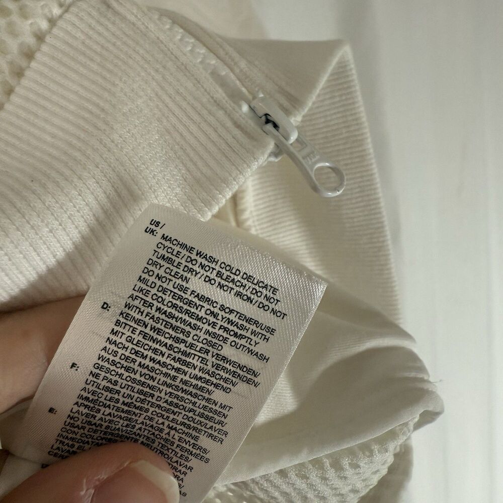 Stella McCartney ADIDAS Jacket Women's XS White Cropped Full Zip Breathable - Picture 7 of 10